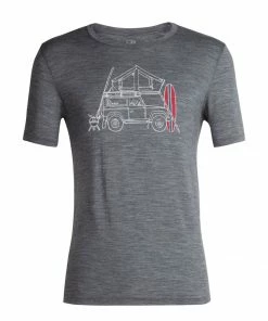 Vamosoutdoors Shirts M's Tech Lite II SS Tee- Surfspot Camper- Gritstone Heather