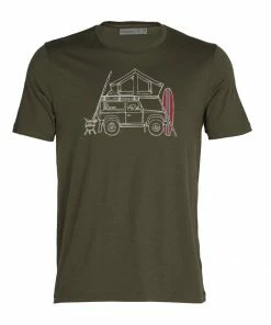 Ice M's Tech Lite II SS Tee- Surfspot Camper- Loden