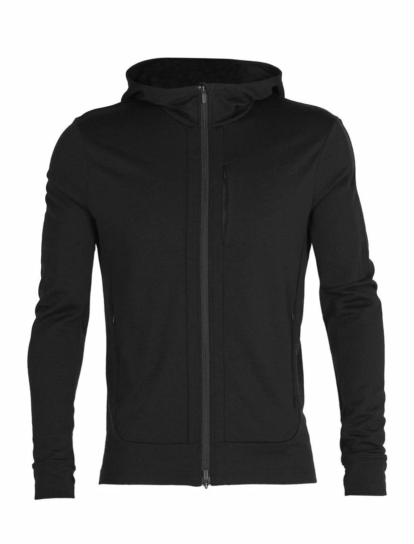 Vamosoutdoors M's Quantum III Long Sleeve Zip Hoodie- Black 1 Vamosoutdoors M's Quantum III Long Sleeve Zip Hoodie- Black