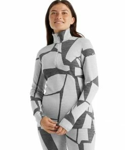 Smartwool WOMENS W's Merino 250 Vertex LS Half Zip Thermal Top - Fractured Landscapes