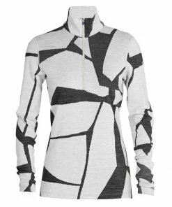 Smartwool WOMENS W's Merino 250 Vertex LS Half Zip Thermal Top - Fractured Landscapes
