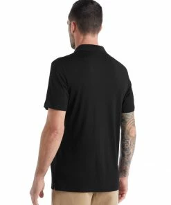 Vamosoutdoors M's Tech Lite II Short Sleeve Polo- Black