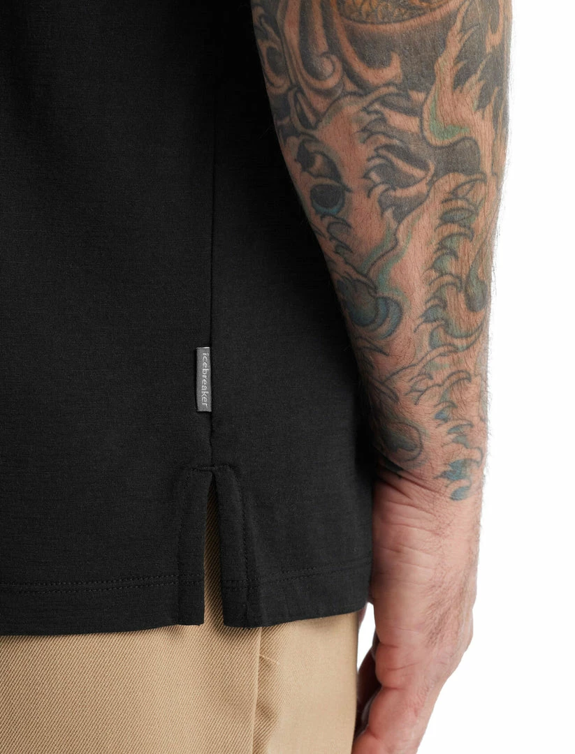 Vamosoutdoors M's Tech Lite II Short Sleeve Polo- Black 4 Vamosoutdoors M's Tech Lite II Short Sleeve Polo- Black