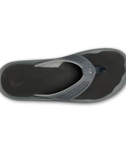 Olukai M's Ulele Sandals - Dark Shadow / Black