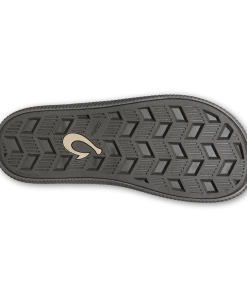 Olukai M's Ulele Sandals - Dark Shadow / Black