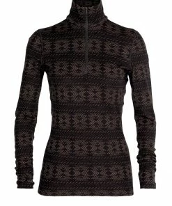 Smartwool W's Merino 250 Vertex LS Half Zip Thermal Top - Black Mink