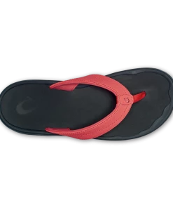 Olukai Footwear W's Ohana Sandals- Hot Coral/Black 7 Olukai Footwear W's Ohana Sandals- Hot Coral/Black