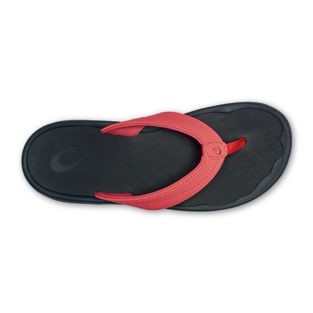 Olukai Footwear W's Ohana Sandals- Hot Coral/Black 3 Olukai Footwear W's Ohana Sandals- Hot Coral/Black