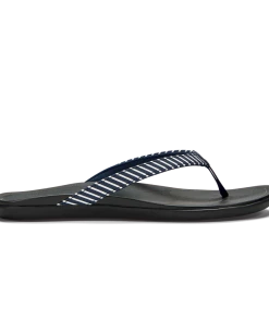 Olukai W's Ho'opio Sandals - Trench Blue / Stripe