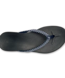 Olukai W's Ho'opio Sandals - Trench Blue / Stripe