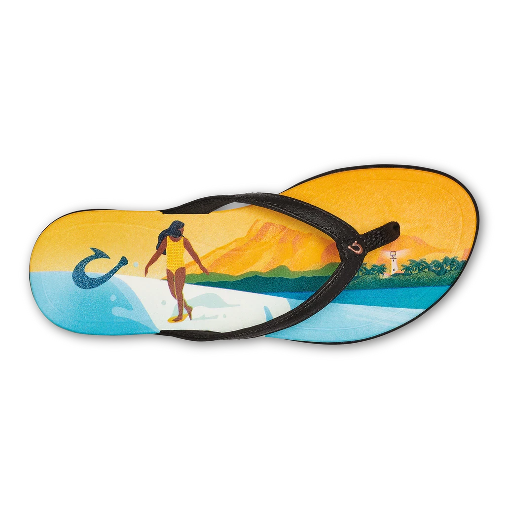 Olukai Footwear W's Ho'opio Pae Sandals- Black/Pae 1 Olukai Footwear W's Ho'opio Pae Sandals- Black/Pae