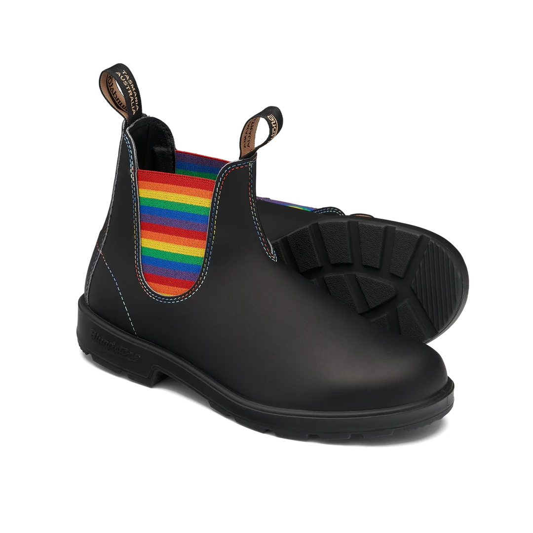 Blundstone Original 2105 - Black With Rainbow Elastic & Contrast Stitching