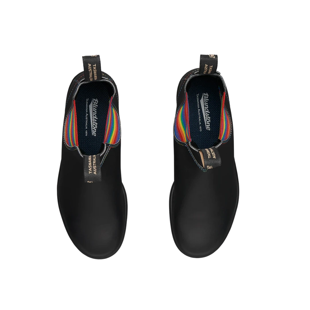 Blundstone Original 2105 - Black With Rainbow Elastic & Contrast Stitching