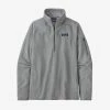 Patagonia WOMENS W's Better Sweater 1/4 Zip - Frozen Jaquard Salt Grey