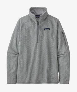 Patagonia WOMENS W's Better Sweater 1/4 Zip - Frozen Jaquard Salt Grey