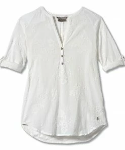 Royal Robbins Oasis Tunic II 3/4 Sleeve - White WOMENS 6 Royal Robbins Oasis Tunic II 3/4 Sleeve - White WOMENS