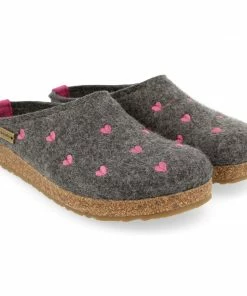 Vamosoutdoors Footwear W's Haflinger- Sweeheart Cuoricini Grey