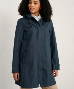 Seasalt Cornwall WOMENS Cloudburst Mac - Fathom