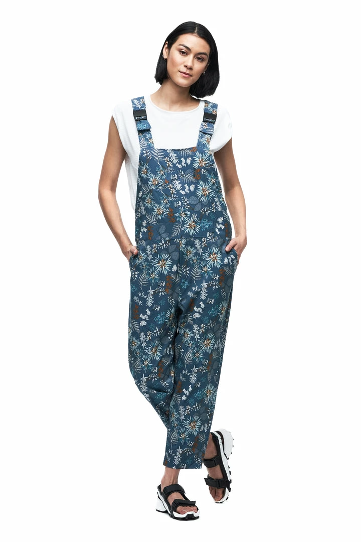 Indyeva WOMENS ARIN Overalls - Botanical Deep Sea Print 1 Indyeva WOMENS ARIN Overalls - Botanical Deep Sea Print