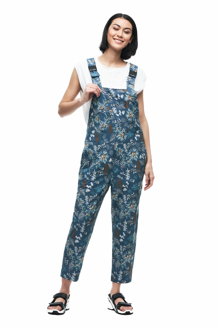 Indyeva WOMENS ARIN Overalls - Botanical Deep Sea Print 2 Indyeva WOMENS ARIN Overalls - Botanical Deep Sea Print