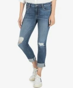 Kut Denim Catherine Boyfriend High Rise Roll Up - Lucrative Wash