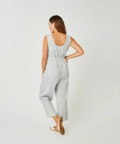 Vamosoutdoors W's Bonfire Jumpsuit- Navy Byron Stripe