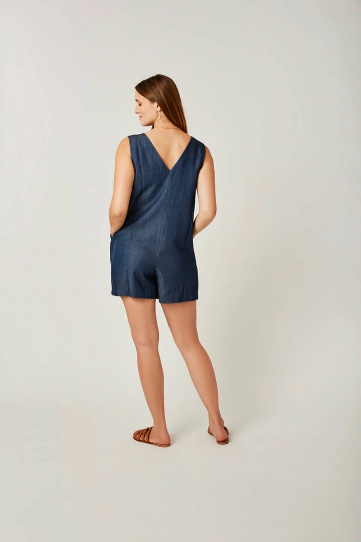 Vamosoutdoors W's Giselle Romper- Dark Chambray WOMENS 2 Vamosoutdoors W's Giselle Romper- Dark Chambray WOMENS