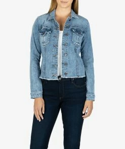 Kut Denim Kara Jean Jacket - Standard Wash (frayed Hem) WOMENS