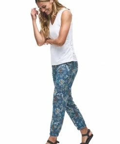Indyeva LASTIK Pants - Botanical Deep Sea Print WOMENS 8 Indyeva LASTIK Pants - Botanical Deep Sea Print WOMENS
