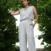 Lemonwood Puglia Wide Leg Pants - Lunar Rock