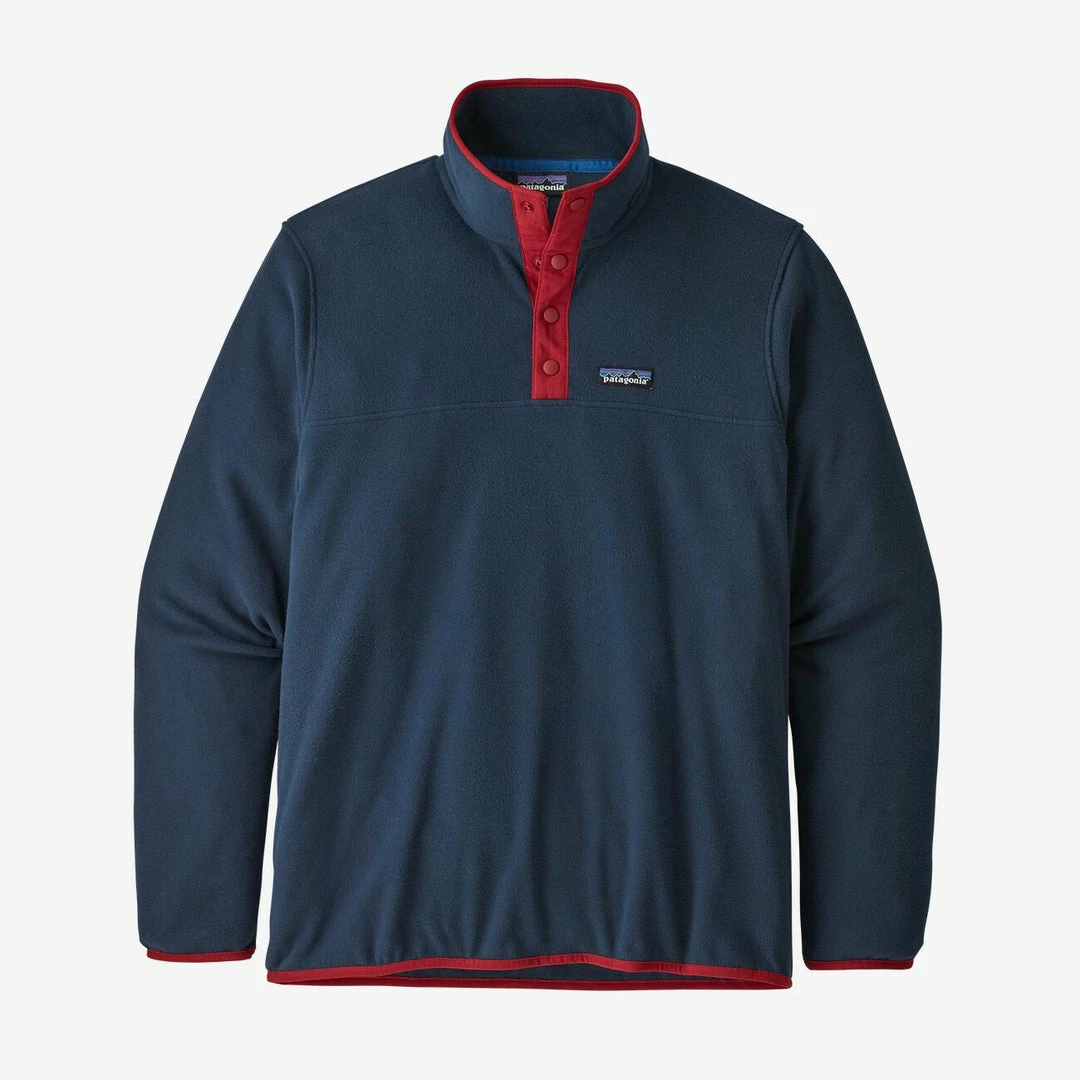 Patagonia M's Micro D® Snap-T® Fleece Pullover - New Navy W/Classic Red Sweaters 3 Patagonia M's Micro D® Snap-T® Fleece Pullover - New Navy W/Classic Red Sweaters