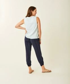 Vamosoutdoors W's Avery Beach Pant- Navy Lau Stripe WOMENS