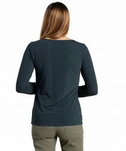Vamosoutdoors WOMENS W's Piru LS Henley - True Navy Stripe