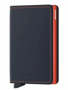 Secrid Slimwallet - Matte Night Blue & Orange