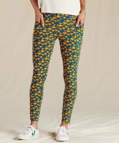 Toad&Co WOMENS W's Terrane 7/8 Tight- High Dive Poppy Print