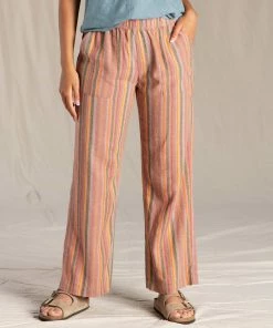 Toad&Co WOMENS W's TAJ Hemp Pant- Rockrose Stripe