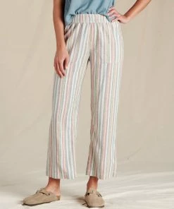 Toad&Co W's TAJ Hemp Pant- Salt Stripe WOMENS