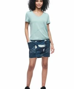 Indyeva ULENDO III Skort - Prussian Topo Print Blue