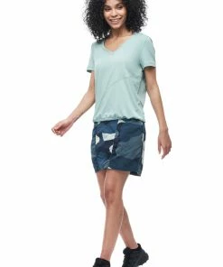 Indyeva ULENDO III Skort - Prussian Topo Print Blue