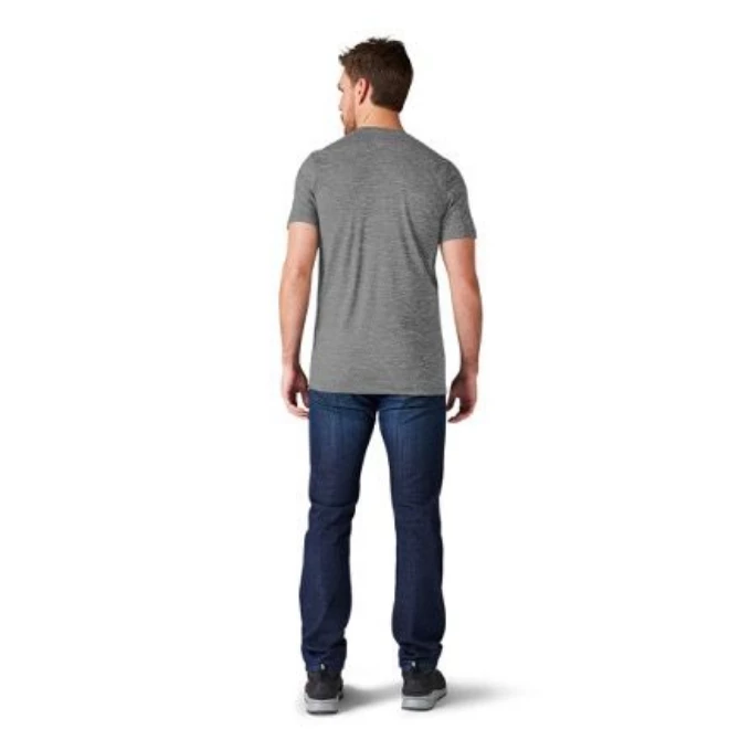 Smartwool M's Merino Hemp Blend Short Sleeve - Gray Heather 2 Smartwool M's Merino Hemp Blend Short Sleeve - Gray Heather
