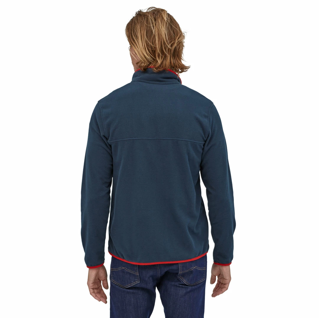 Patagonia M's Micro D® Snap-T® Fleece Pullover - New Navy W/Classic Red Sweaters 2 Patagonia M's Micro D® Snap-T® Fleece Pullover - New Navy W/Classic Red Sweaters