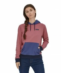 Patagonia WOMENS W's P-6 Label Organic Hoody - Light Star Pink