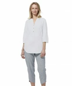 Royal Robbins Oasis Tunic II 3/4 Sleeve - White WOMENS