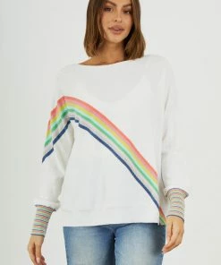 Vamosoutdoors WOMENS W's Rainbow Sweater - White