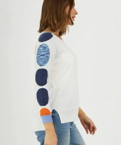 Zaket & Plover W's Spot Sleeve Sweater - White