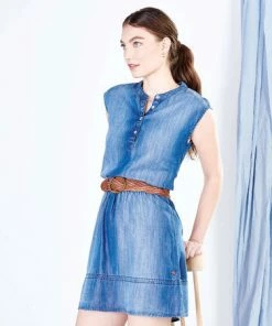 Hatley Abby Dress - Medium Blue Wash WOMENS