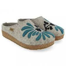 Vamosoutdoors Footwear Haflinger Clogs Blooming - Silver Grey