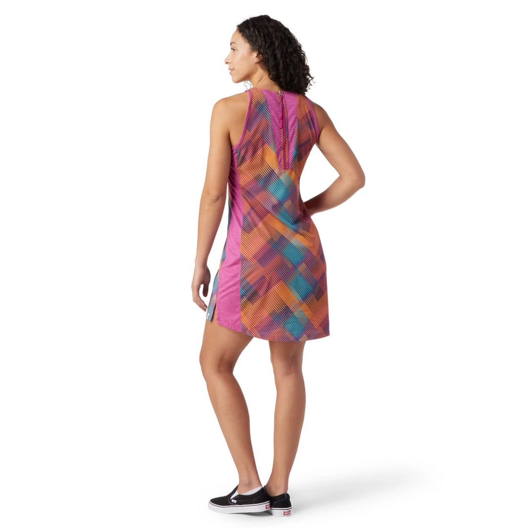 Smartwool W's Merino Sport Tank Dress - Festive Fuchsia Plaid WOMENS 2 Smartwool W's Merino Sport Tank Dress - Festive Fuchsia Plaid WOMENS
