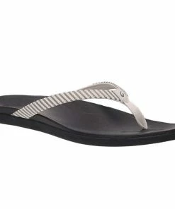 Olukai Footwear W's Ho'opio Sandals - Bone/Stripe