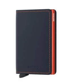 Secrid Slimwallet - Matte Night Blue & Orange